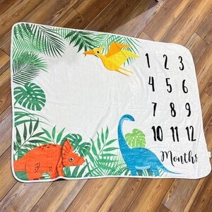 Dinosaur Baby Milestone Blanket